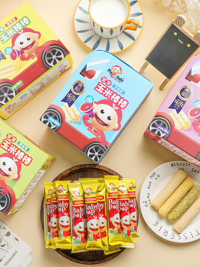 我D小蔡蔡玉米棒棒米菓条能量棒粗粮谷物棒儿童代餐健康零食90g