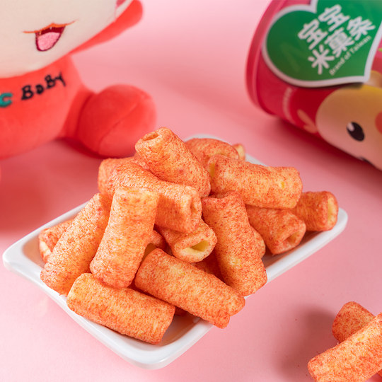 我D小蔡蔡米菓条酥脆糙米卷儿童粗粮谷物营养米果条罐装健康零食