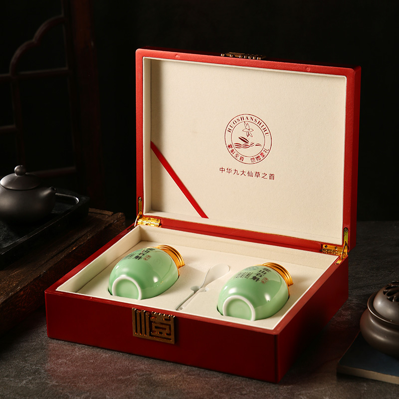 黑石渡旗舰店正品霍山铁皮石斛枫斗新鲜鲜条花茶养生茶礼盒装中药材500克送礼0