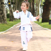 FLUORY fire barricades Brazilian jumpsuits for men and women cute embroidery BJJ GI judo clothes children professional training clothes