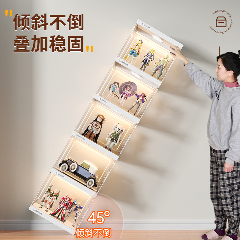 手办展示柜积木盒收纳透明家用适用乐高模型摆件玩具高达陈列架子,淘宝优惠券,粉丝福利购,淘宝优惠卷