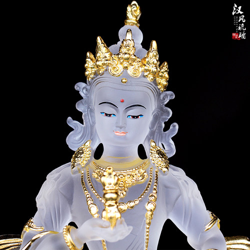 琉璃金刚萨埵鎏金佛像寺庙佛堂居家供奉摆件贴金金刚萨垛佛具用品 - 图0