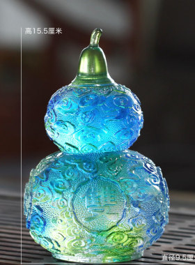 琉璃葫芦风水摆件福禄双全