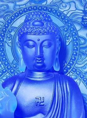 琉璃背板药师佛像摆件光如来