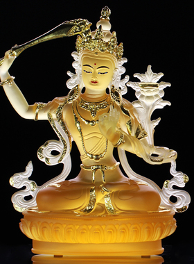 琉璃文殊菩萨居家寺院佛堂工艺品