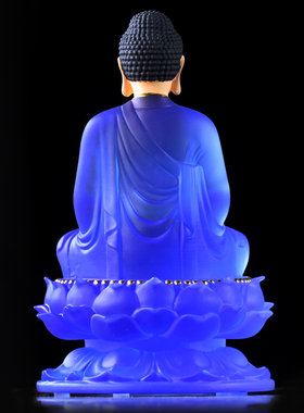 古法琉璃保平安彩绘如来药师佛