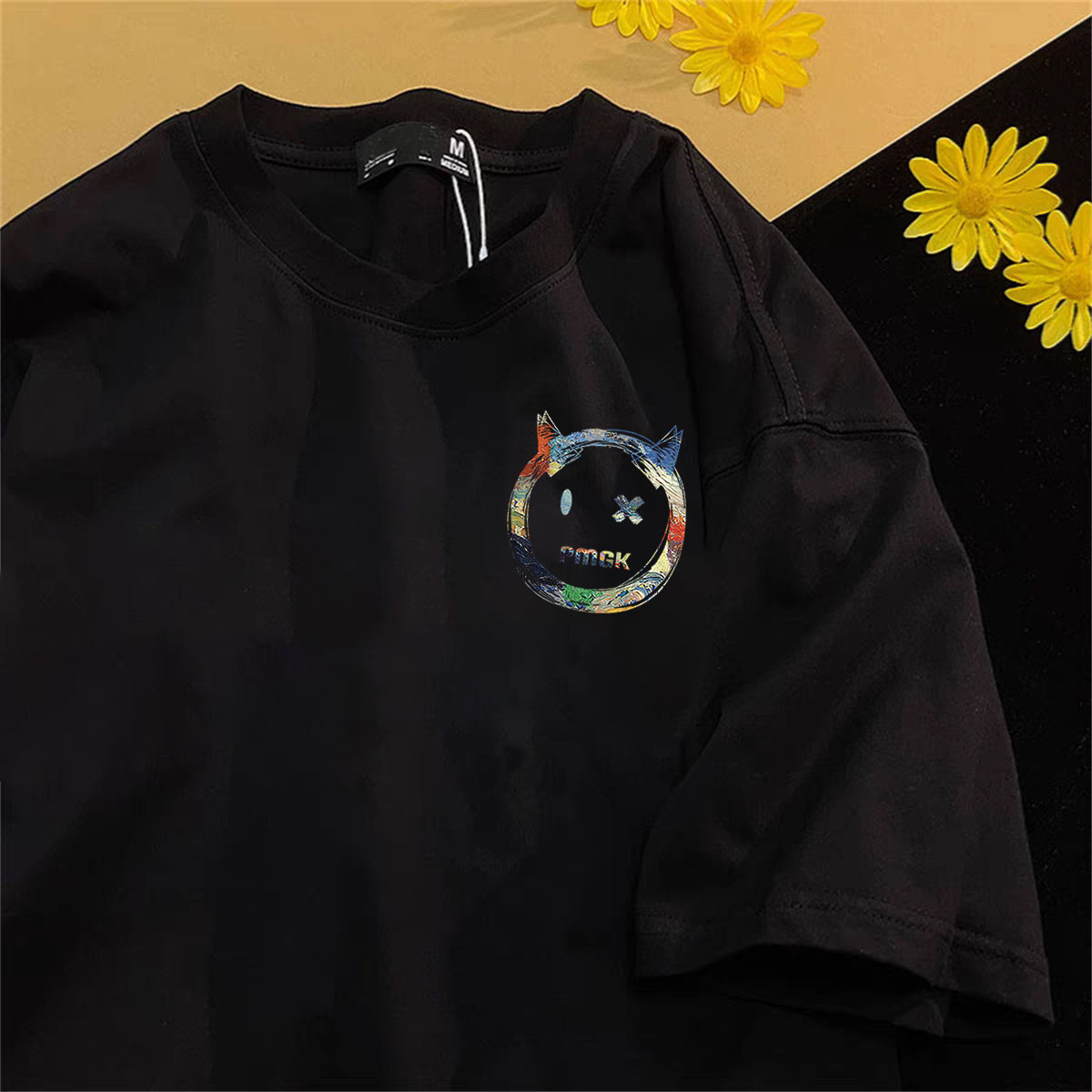 拍3件！棉棉印象美式印花复古短袖t恤女