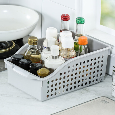 【优思居】厨房滑轮收纳篮