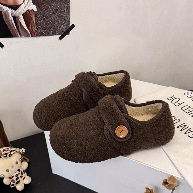 厚底加绒毛毛鞋女外穿2026春秋新款覆古保暖一脚蹬软底勃肯0115w,淘宝优惠券,粉丝福利购,淘宝优惠卷