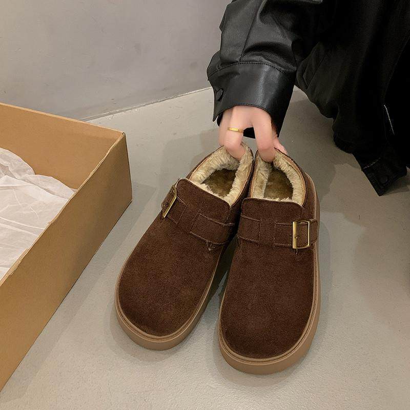 厚底加绒勃肯鞋女2026春秋新款覆古增高乐福鞋保暖靴毛毛棉0115w,淘宝优惠券,粉丝福利购,淘宝优惠卷