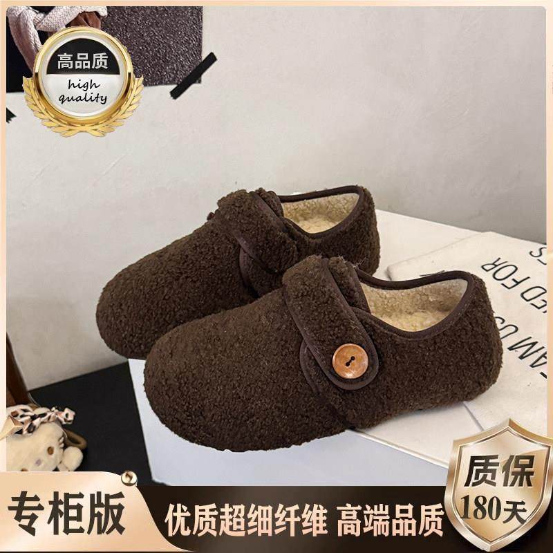 厚底加绒毛毛鞋女外穿2026春秋新款覆古保暖一脚蹬软底勃肯0115w,淘宝优惠券,粉丝福利购,淘宝优惠卷