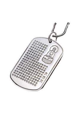 女小众设计不掉色S999足银 纯银饰品复古泰银女士款心经大悲佛祖