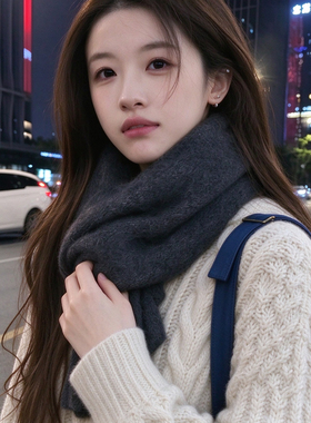 神仙藤井树同款针织保暖围巾