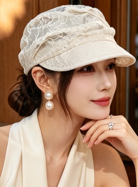 2026新款蕾丝堆堆帽女款防晒帽