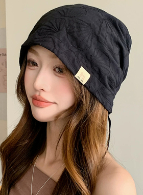 春夏透气遮白发堆堆帽女