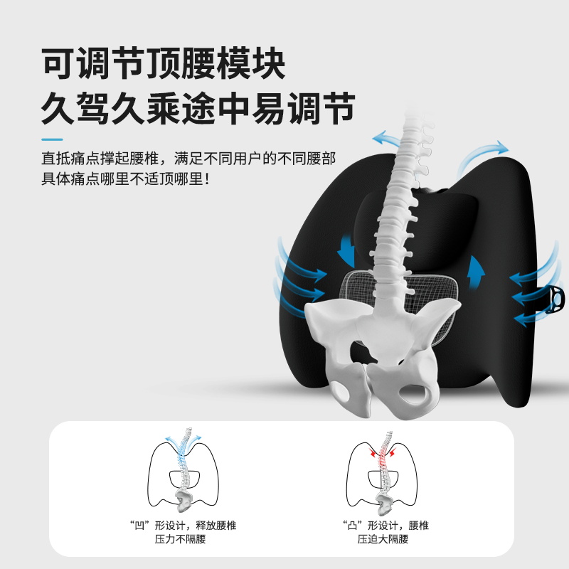 汽车腰靠护腰座椅腰托车内靠枕护腰靠垫车载车靠背垫腰垫腰枕靠背 - 图1