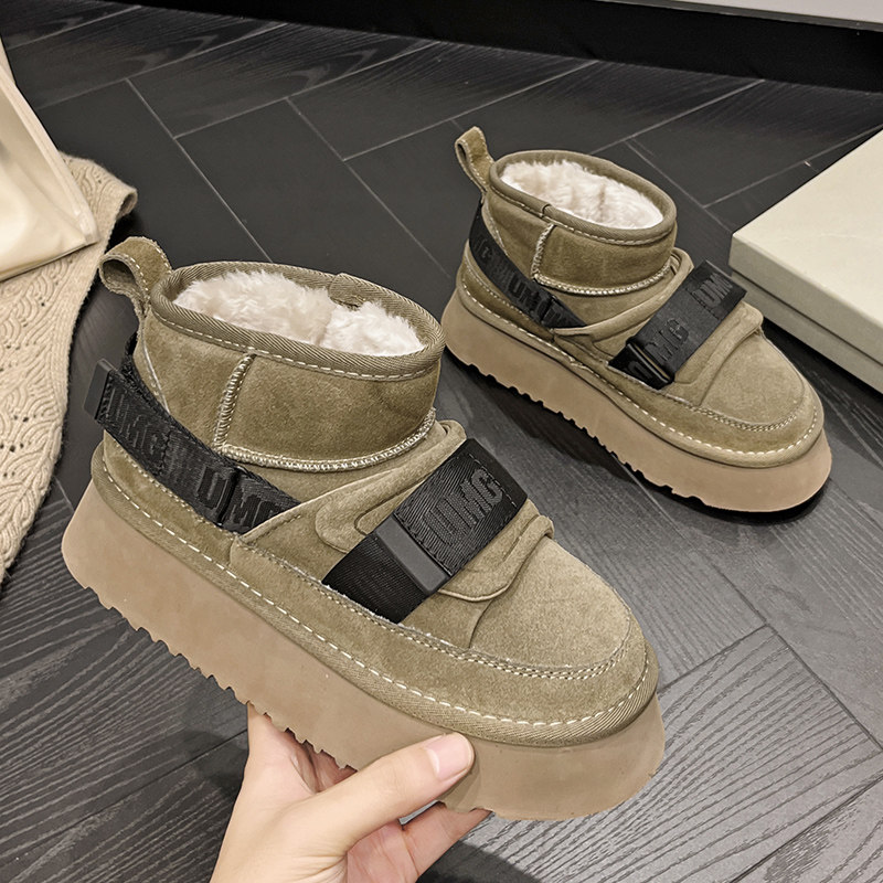 皮毛一体2022年冬季新款爆款雪地靴 出色鸟时尚雪地靴