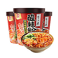 李子柒酸辣粉桶装速食红薯粉252g*3桶