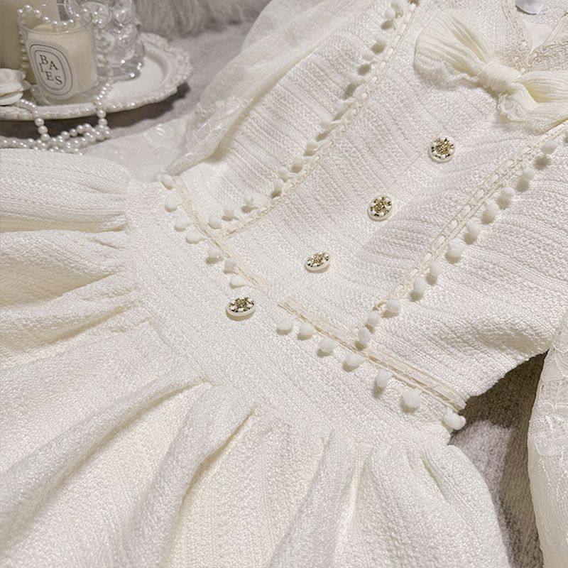 小香风高级感气质蓬蓬裙女秋冬新款掐腰巨好看配大衣立领连衣裙子,淘宝优惠券,粉丝福利购,淘宝优惠卷