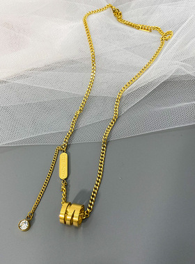 韩国东大门时尚百搭气质小蛮腰流苏吊坠卫衣项链锁骨链毛衣链潮