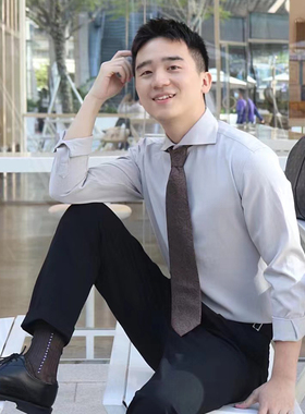 礼盒装咖啡色系男士正装领带韩版
