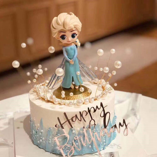 白雪公主蛋糕装饰摆件贝尔冰雪奇缘美人鱼索菲亚玩偶卡通儿童烘焙 - 图1