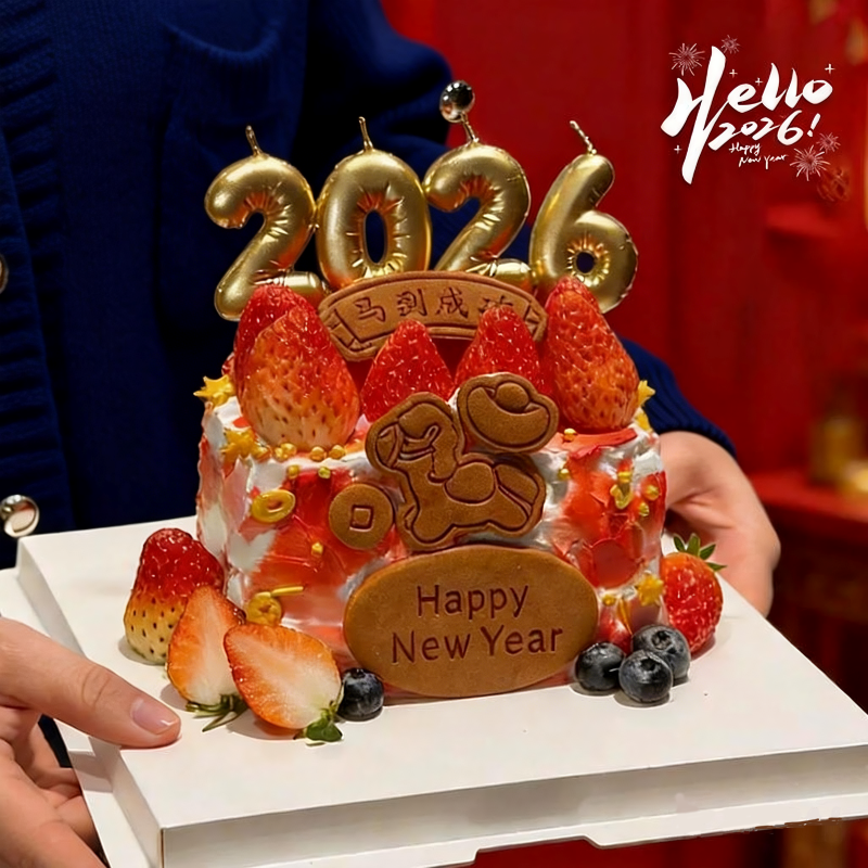 2026跨年蛋糕装饰马到成功happynewyear插牌饼干新年元旦烘焙点缀,淘宝优惠券,粉丝福利购,淘宝优惠卷