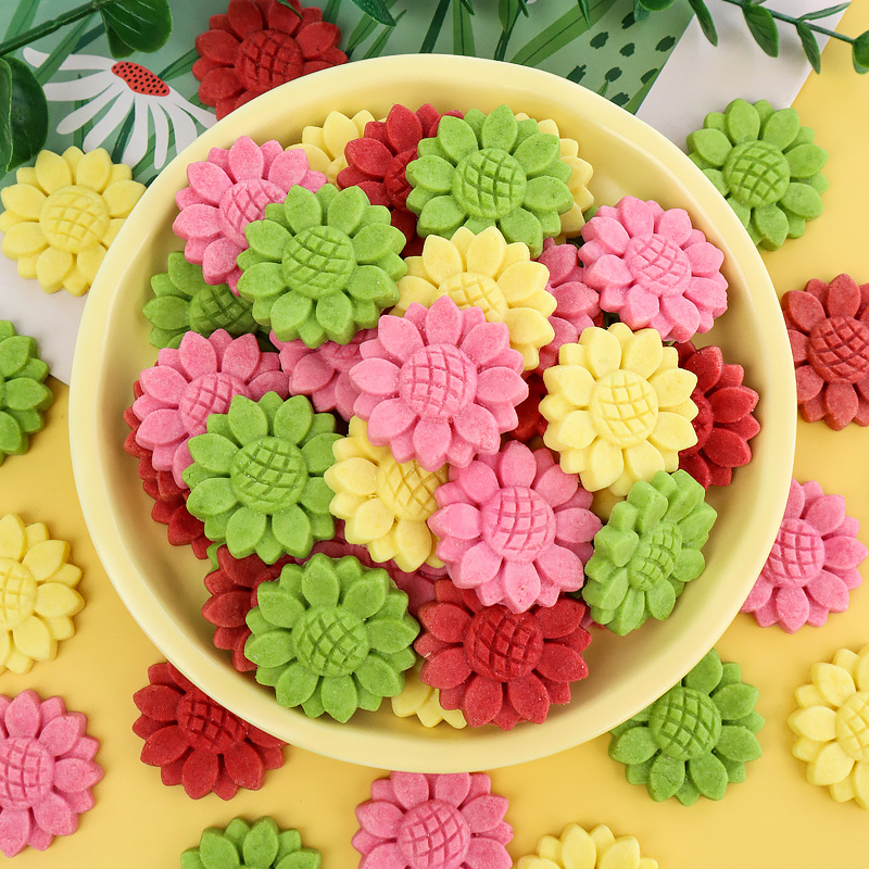 Colorful Sunflower Children's Birthday Cake Decorated Cookies
