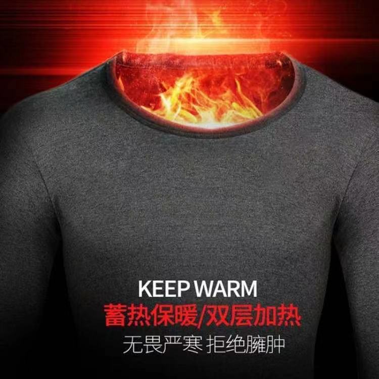 Thermal Underwear men Winter Long Johns sets fleece keep war - 图0