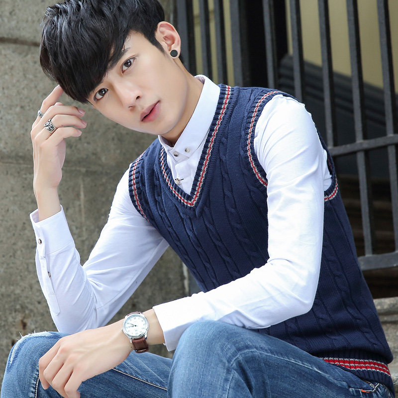 秋冬装毛衣马甲男内搭无袖打底针织衫厚外穿百搭毛线衣加绒背心潮,淘宝优惠券,粉丝福利购,淘宝优惠卷