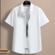 Non-scalding and anti-wrinkle ice silk summer short-sleeved shirt