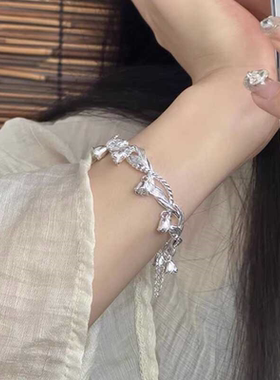 梦幻少女手镯小清新甜美可爱蝴蝶铃兰花镯子送女友礼物