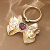 VINCARRY 18K gold bow tourmaline ring for women