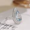 18K gold sapphire ring exquisite gift