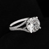 VINCARRY 18K gold four-prong cultured diamond ring