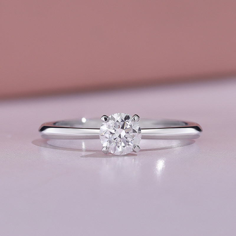 VINCARRY 18K gold four-prong cultured diamond ring