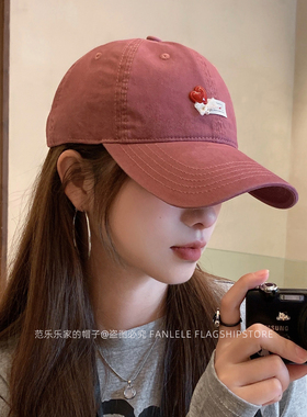 鸭舌帽女2026新款棒球帽防晒春夏软顶大脸显脸小宽大帽檐深顶加深
