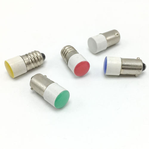 BA9S LED指示小灯泡6.3V12V36V48V110V220V380V E10卡螺口红绿黄 - 图3