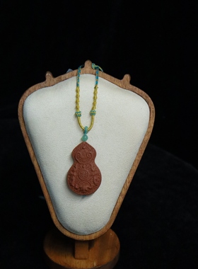 非遗手作葫芦草本五行香牌项链