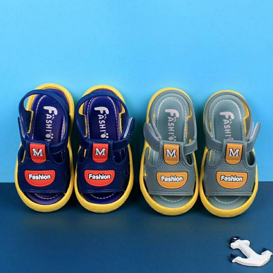 夏季婴幼儿软底学步鞋小童宝宝包头凉鞋男童女童鞋防滑透气走路鞋