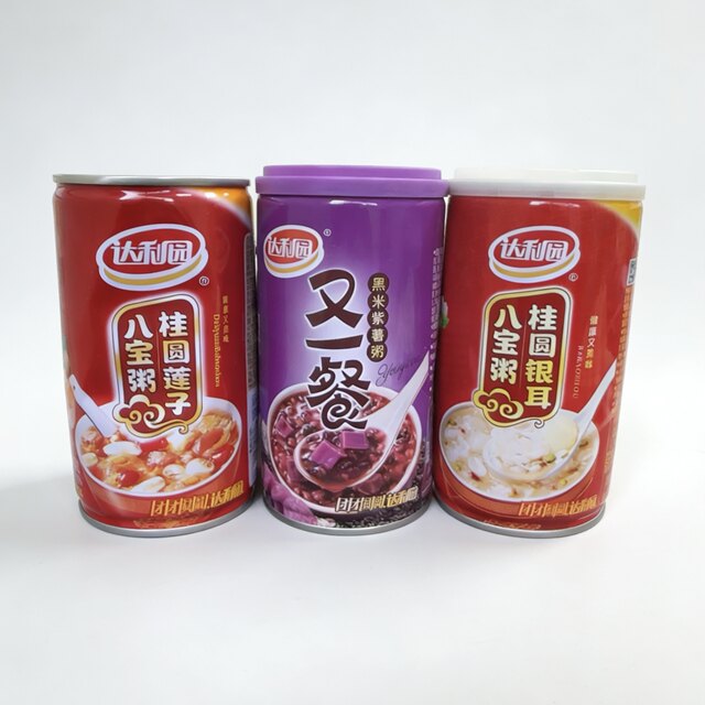 Black rice, purple sweet potato, longan, tremella and lotus seeds instant porridge, slightly flat packaging