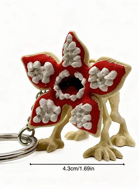 3D打印Demogorgon怪奇物语5趴姿四脚食人花公仔钥匙扣挂件小礼物