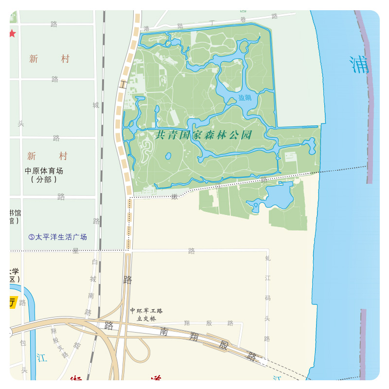 【正版新货】2023全新 上海市区图系列 杨浦区地图 上海市杨浦区地图 交通旅游图 上海市交通旅游便民出行指南 城市分布情况 - 图3