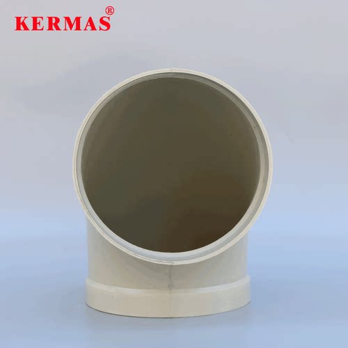 pp90°度塑料弧形弯头通风管道大月弯耐酸防腐承插口110 160 200 - 图1