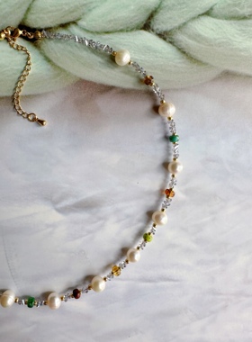 项链卫衣巴洛克珍珠琉璃多巴胺