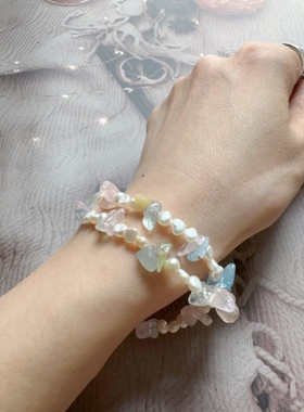 原创巴洛克项链珍珠摩根石女