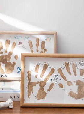 沙滩手印相框海边沙子画d