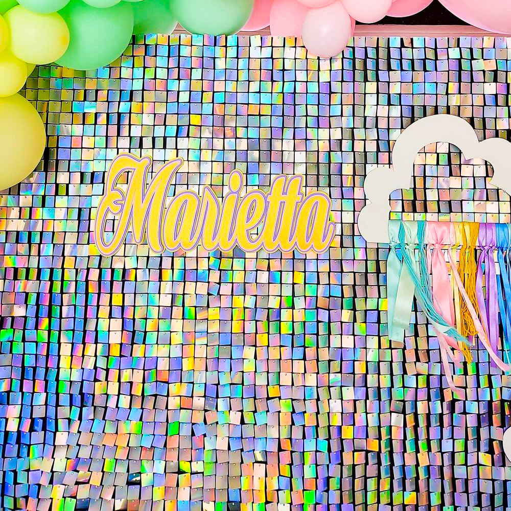 Hot Square Sequin Panel Backdrop Wedding Baby Shower Birthda - 图0