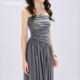 Reborn petite ຄຸນນະພາບສູງທໍ່ເທິງ pleated skirt ຍາວ