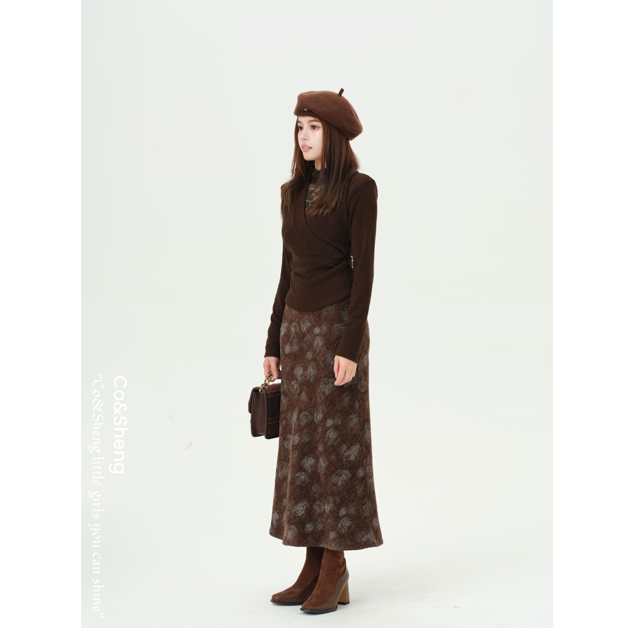 落日余辉/ 重生 女款毛呢半身裙设计款长款修身显瘦休闲Co&Sheng,淘宝优惠券,粉丝福利购,淘宝优惠卷